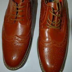 Bruno Marc Brown Wingtip Dress Shoes Size 7.5